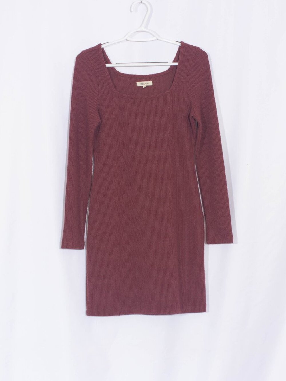 MADEWELL Ribbed Long Sleeve Bodycon Mini Dress Size S